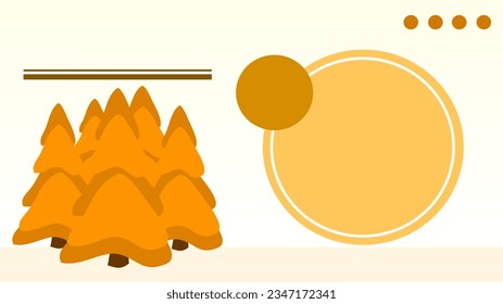Tree orange and beige color theme nature presentation copy space background