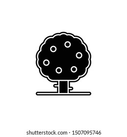 Tree, orange icon. Simple glyph, flat vector of tree icons for ui and ux, website or mobile application