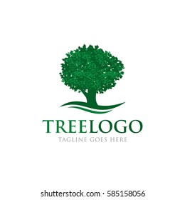 tree organic forest concept logo icon vector template