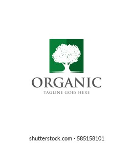 tree organic forest concept logo icon vector template