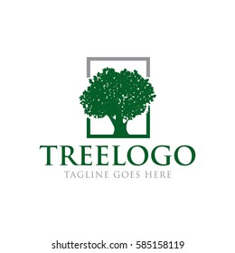 tree organic forest concept logo icon vector template