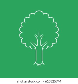 the tree out line for logo and icon
