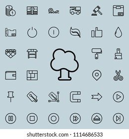 tree outline icon. Detailed set of minimalistic line icons. Premium graphic design. One of the collection icons for websites, web design, mobile app on colored background