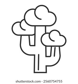 Tree outline icon, editable vector illustration and transparent graphic element. Isolated on white background