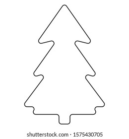 Tree outline icon. isolated on white background