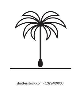 Tree outline icon. Vector Illustration and logo. Palm Tree icon. Outline linear Plant. Editable stroke fill. Tree simple isolated vector symbol. Floral element, plant and garden.