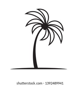 Tree outline icon. Vector Illustration and logo. Palm Tree icon. Outline linear Plant. Editable stroke fill. Tree simple isolated vector symbol. Floral element, plant and garden.