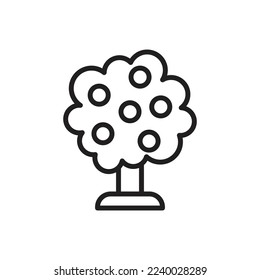 Tree Outline Icon Vector Illustration