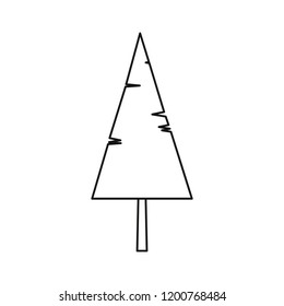 tree outline on white background