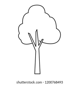 tree outline on white background