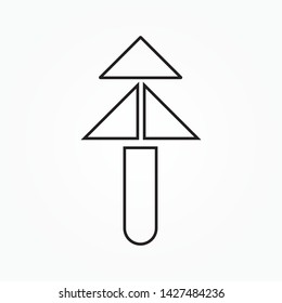 tree  outline single icon design