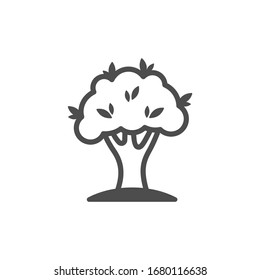 Tree outline vector icon, nature simple illustration. Isolated single icon