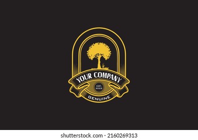 TREE OXYGEN SOURCE LOGO VINTAGE