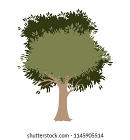 tree painted watercolor style