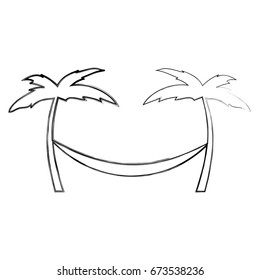 tree palm beach with hammock