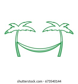 tree palm beach with hammock