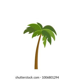 Tree Palm Beach Illustrator Isolated icon. Cartoon style. Game Content