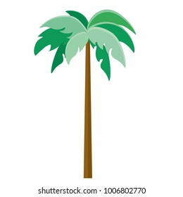 Tree Palm Beach Illustrator Isolated icon. Cartoon style. Game Content