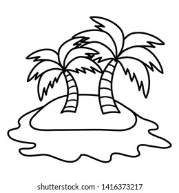 tree palm beach in island summer icon