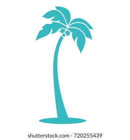 tree palm beach isolated icon