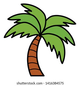 tree palm beach summer icon