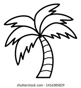 tree palm beach summer icon