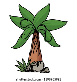 Tree palm cartoon