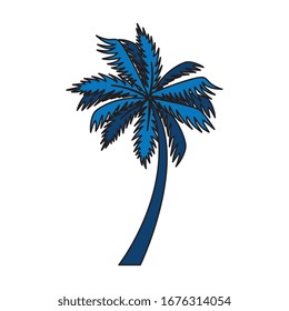 tree palm exotic isolated icon vector illustration design