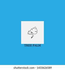 tree palm icon sign signifier vector
