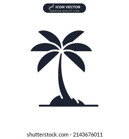 tree palm icon symbol template for graphic and web design collection logo vector illustration