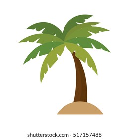 icono aislado de palma de árbol