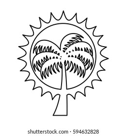 tree palm isolated icon