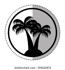 tree palm isolated icon
