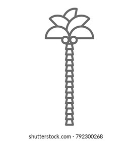 Tree palm isolated vector illustration