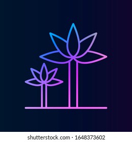 Árbol, icono de palmera. Línea delgada simple, contorno vectorial de los iconos de árbol para ui y ux, sitio web o aplicación móvil