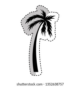 tree palm silhouette icon