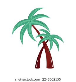 tree palm silhouette style icon
