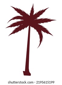 tree palm silhouette tropical icon