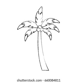 tree palm summer icon