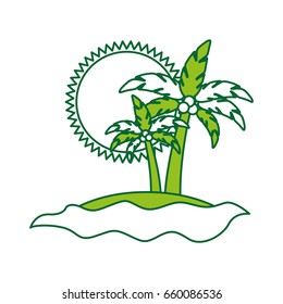 tree palm summer icon