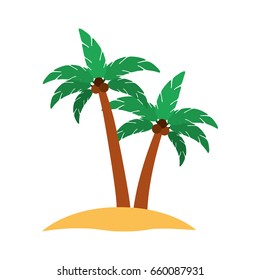 tree palm summer icon