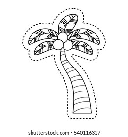 tree palm tropical icon vector illustration design