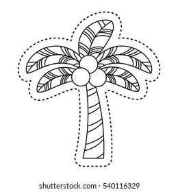 tree palm tropical icon vector illustration design