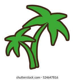 tree palm tropical isolated icon vector illustration design