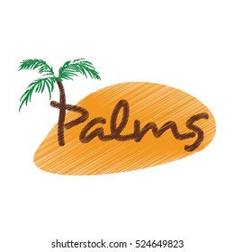 tree palm tropical isolated icon vector illustration design