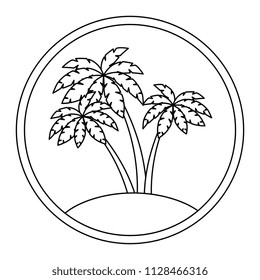 tree palms isolated icon