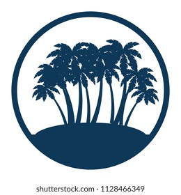 tree palms isolated icon