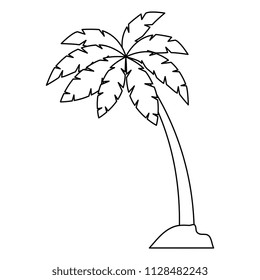 Tropical Palm Tree Sketch Doodle Vector Stock Vector (Royalty Free ...