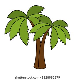 tree palms isolated icon
