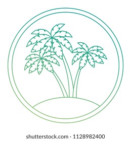 tree palms isolated icon